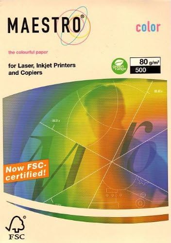 Copying Paper Cream A3 80 G 500Bl Soft Pastel Copier/Laser/Inkjet