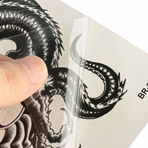 ULTNICE Temporäre Arm Tattoos großen schwarzen Drachen temporäre Tattoo Aufkleber für Männer Frauen - 4