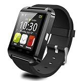 Ocamo Bluetooth Smart Watch Fitness Tracker Antiverlust Schrittzähler Tracker Stoppuhr Herzfrequenz Monitor Smart Armband für Smart Phone, Schwarz
