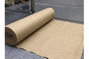 LULIZZIE 5m Long x 72 Inch (1.83m) Wide, 10oz Weight, Natural Hessian Jute Sack Fabric for Paint Balling, Screening, Weed Control