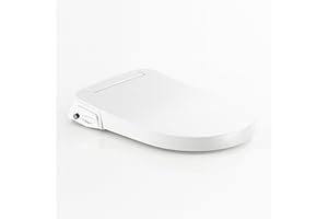 LUXEART VALERA D – Dusch-WC Bidet-Aufsatz (D-Form) mit Doppeldüse für vordere & hintere Intimreinigung, Druckregulierung, Soft-Close, abnehmbar, einfache Montage, ohne Strom – hygienisch & nachhaltig