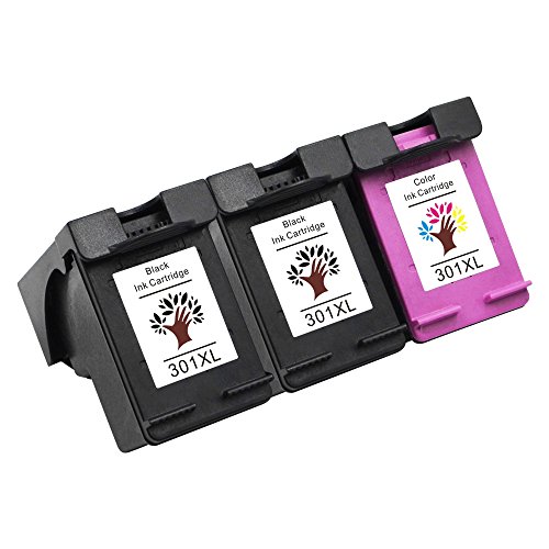 GREENSKY 3Pack 301XL Wiederaufbereitet Tintenpatronen Ersatz für HP 301 XL 301XL für HP CH561EE CH562EE CH563EE CH564EE HP Deskjet 1000 1010 1050 2000 2050 2050a 3000 3050 HP Officejet 2620 2622 2624 4630 4632 HP Envy 4500 4502 4504 4505 Drucker - 3Pack (2 Schwarz & 1 Tri-Farbe)