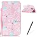 Produktbild Feeltech LG LS775/LG G2 Stylus Hülle,LG LS775/LG G2 Stylus Magnet Leder Wallet Cover,Elegant Soft PU Kartenfach Extra Dünn Tasche Bunte Relife-Muster [Stand Funktion] Karte Halterung Klapp hülle Flip Book Design Case Flexible TPU Ultra Slim Inner Bumper Tasche mit Landyard [Free Stylus] für LG LS775/LG G2 Stylus - Weißer Totem Elefant
