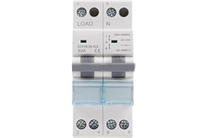 Jadeshay Commutatore 2 Posizioni,63A 230VAC Interruttore di Trasferimento Alimentazione Manuale Interruttore Magnetotermico Separatore di Carico con Indicatore di Stato dell'alimentazione