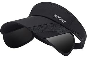 CIYUHOME Chapeau pare-soleil avec bord rétractable pour femme, casquette de golf réglable avec protection UV à large bord pour homme