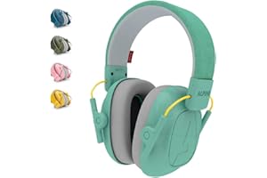 Alpine Muffy Protectores de Oído para Niños de 5 a 16 Años – Cascos Antirruido – Protección Auditiva Cómoda – Banda Ajustable – Menta