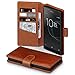 Produktbild Xperia L1 Case, Terrapin [ECHT LEDER] Brieftasche Case Hülle mit Standfunktion Kartenfächer und Bargeld für Sony Xperia L1 Hülle Cognac