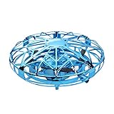 Mini Drône UFO drône USB rechargebale pour Enfants et Adultes, Mini Quadcopter Drone de Poche Mouvement Main contrôlée Drone Flying Jouets, Avion Interactive Infrarouge Induction Hélicoptère (bleu)