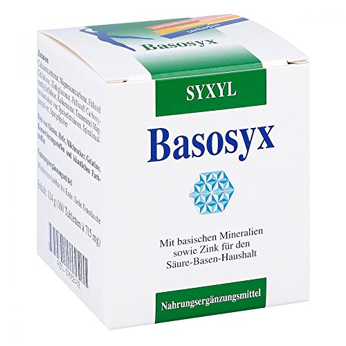 Preisvergleich Produktbild SYXYL Basosyx Tabletten – Nahrungsergänzungsmittel mit basischen Mineralstoffverbindungen & Zink für einen ausgeglichenen Säure-Basen-Haushalt – 160 Tabletten im Blister
