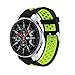 Produktbild BZLine Armband | Doppelte Farbe Sport Silikon Uhrenarmband | Für Samsung Galaxy Watch 42mm 46mm | Schnellspanner | Handgelenkgröße: Ungefähr 130-200mm (46 mm, E)