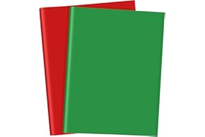 CHRORINE Lot de 50 feuilles de papier de soie pour emballage de Noël 2 styles Papier de soie en vrac pour emballage de fête de Noël, bricolage, art et artisanat (Rouge/Vert)