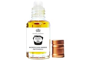 PARADISE PERFUMES & GEMS Moroccan Patchouli & Amber Beard Oil For Men | Moisturising | Grooming | Growth | Conditioning | Healthy Soft Beard | Vegan & Cruelty-Free | PPG | 12ml