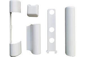 Siegenia Lot de 8 caches de fenêtre en PVC et PVC pour porte FAVORIT KF3 EB, EL O, EL U, S, W KF, Blanc