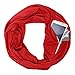Produktbild Damen Mode Solid Loop Zipper Pocket Reißverschluss Geheimtasche Schals Halstücher Weihnachten Cabrio Infinity Schal Winter Warme Kuscheldecke Schal Geschenke Familie Mädchen Frau Mama Freundin (Rot)