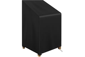 Bonna Garden Stacking Chair Covers Waterproof for Outdoor Patio Chair Cover, Windproof,Heavy-duty 500D Oxford Cloth Material Stacking Chairs Cover (65 x 75 x 85 / 120cm)