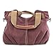 Produktbild CloSoul Direct Damen Canvas Shopper Handtasche Umhängetasche Mit Reißverschluss Violett