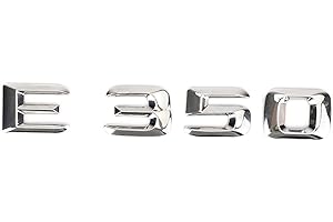VIPIH Emblema trasero del tronco insignia de la placa de identificación de las letras Números para Merce-des E350 Cromo
