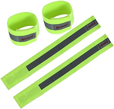 High visibility running - Reflective gear use as arm bands or ankle bands or wrist bands – Set of two (One pair) – Reflector armbands strips for more safety