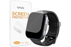 Frgnie Protective Film Compatible with Qecnato, STECEi S68 Smartwatch 1.95 Inch (Pack of 6) Flexible TPU Compatible with Puqo, Cillso T80 Smartwatch Screen Protector