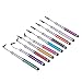 Produktbild tinxi® 10er Pack universal ausziehbar Rubber Stylus Stift Soft Touch Pen Eingabestift mit 3.5 mm Staubschutz in verschiedenen Farben für alle Geräte mit kapazitiven Touchscreen Smartphone Handy PDA Tablet PC