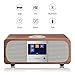 Price comparison product image LEMEGA M3 Hi-Fi Music System (2.1 stereo) And Wireless Speaker With DAB, DAB+, FM Radio, Bluetooth, Clocks, And Alarms - Walnut