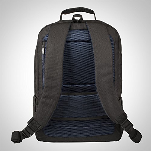 RIVACASE Notebook Rucksack bis 17 3    - Elegante Tasche mit Trolley Befestigung und zwei speziellen F  chern f  r Wasser - Schwarz