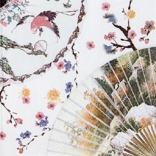 Preisvergleich Produktbild Motivserviette Fächer japanisch