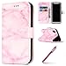 Produktbild iPhone X Schutzhülle PU Leder,iPhone X Neo Case,Hpory Retro Elegant Marmor Painted Ledertasche Handyhüllen Leder PU Bookstyle Klapphülle Case With Multi-Kredit Kartenfächer Wallet Flip Cover mit Standfunktion Magnetverschluß Cover Case PU Leder Und Silikon Innenschale Anti-Staub Anti-Kratzer und Shockproof Telefon Tasche Handytasche Schutzhülle für iPhone X + 1 x Hpory Stylus-(Rosa)