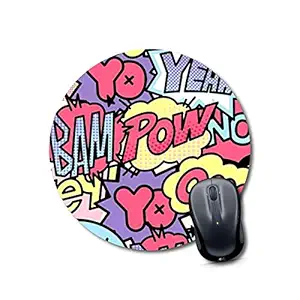 Anuman007 Mouse pad Made in India Mouse pad for Girls Round Mouse Pad for Laptop/pc (9X9 Inches)