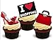 Produktbild ICH LIEBE SHOPPEN ROTER SCHUH UND HANDTASCHE MISCHUNG - 12 essbare hochwertige stehende Waffeln Kuchen Toppers - I LOVE SHOPPING RED SHOE HANDBAG MIX