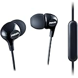 Philips SHE3555BK/00 Cuffie Auricolari (Bassi Completi, Microfono Incorporato, 2 Tipi di Cuffie, Vestibilità Ottima, Cavo Rin