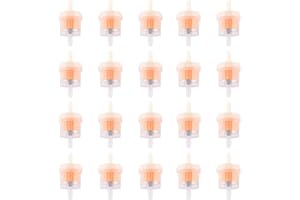 JOCXZI Pack of 20 motorcycle gas fuel filters, motorcycle petrol filter, moped fuel filter, gas inline filter, fuel filter, universal for motorcycles, petrol engines, machines for filtering ride-on mowers