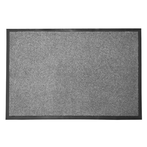 casa pura Tapis d'entrée Mono Gris | qualité élevée - Lavable et Absorbant | Plusieurs Tailles - 60x90cm