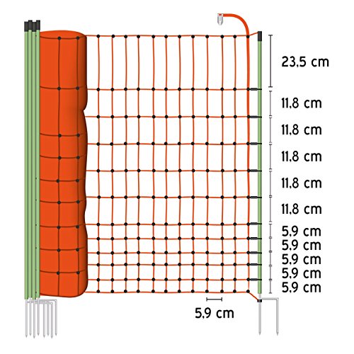 50m Geflügelnetz von VOSS.farming, Euronetz, 112cm, 2 Spitzen Geflügelzaun Hühnerzaun Gänsezaun - 2
