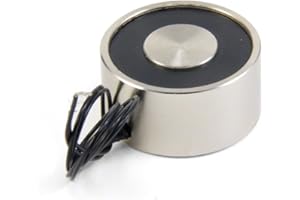 FIRST4MAGNETS Elettromagnet Con Foro Di Montaggio M5 Per Meccanismi Di Porte E Portelloni - 40mm Dia x 20mm Di Spessore - 25kg Di Tiro - 8W/0,33A