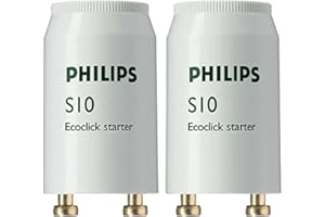 Philips S10 4-65W Lighting starter - Accesorio de iluminación (fabricado en plástico, 2G7, 4 W), blanco