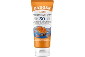 Badger Mineral Sunscreen for Kids | SPF 30 Zinc Sun Cream | Organic & Gluten Free | Protects from UV Rays (87ml)