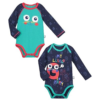 Petit Béguin Lot de 2 bodies manches longues bébé garçon Gang - Taille - 6 mois (68 cm)