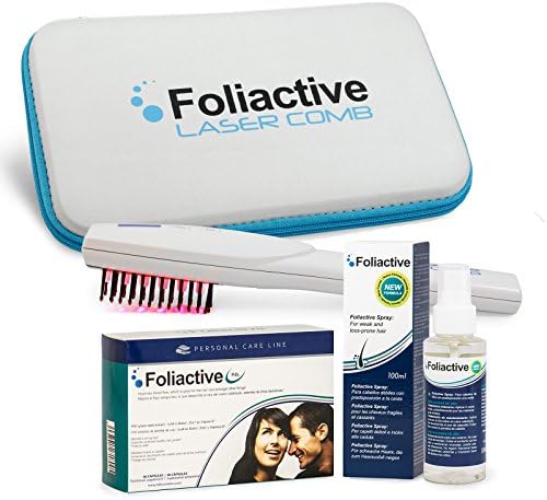 Foliactive Laser + Foliactive Pills and Spray: Laser comb, pills and spray to stop hair loss