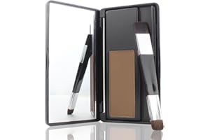 VOLLUCK Root Touch up Powder, Long-lasting Hairline Powder for Men Women, Waterproof Root Cover up for Hairline, Bald Spots 8g (Light Brown)