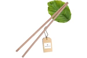 HOFMEISTER® Abfall Müll Zange, Riesen Grillzange, geleimt und beidseitig geklammert aus Buchenholz, unbehandelt, L800xB105xH23 mm, 29101