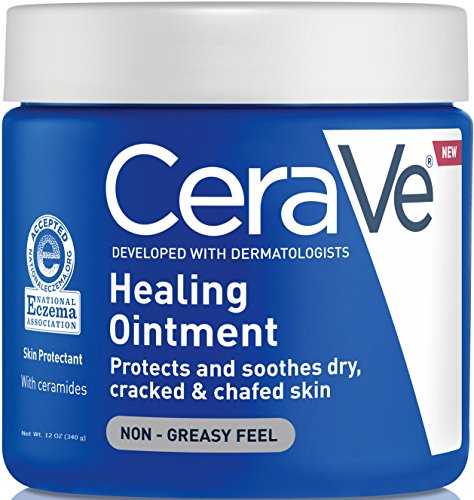 Pomada de curación CeraVe, 340 g, cura la piel seca, irritada y agrietada