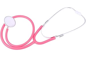 STOBOK Kids Stethoscope Toy Virtual Single-Player Working Stethoscope Doctor Nurse Medical Pretend Play Educational Toys (Pink),12*16cm