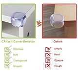 [12 Stück] Eckenschutz und Kantenschutz,CANWN Transparent Stoßschutz für Tisch und Möbel Ecken Weicher Geruchsneutral Tischkantenschutz für Baby und Kinder - 5