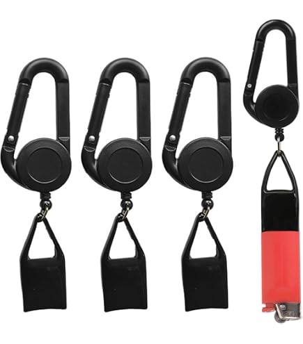 2 Portaccendini Estensibili Con Antifurto E Anello Portachiavi – Retrattili, Leggeri, Compatibili Con Accendini Clipper!