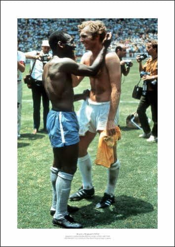 Bobby Moore & Pele England 1970 World Cup Picture Memorabilia