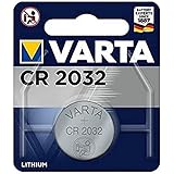 VARTA Batterien Electronics CR2032 Lithium Knopfzelle 3V Batterie 1er Pack Knopfzellen in Original 1er Blisterverpackung