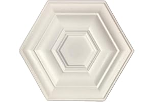NEW STYLE LONDON Hexa Ceiling Rose Polystyrene Easy Fit Very Light Weight