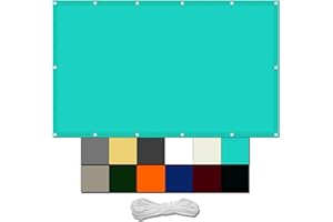 WGLF SUN Sail Shades for Garden 1 x 1.4 m Waterproof Rectangle Shade Sails With Free Rope UV Block Weather-Resistant with Grommets PES Polyester Sunsail for Camping Beach Deck Porch, Sky Blue