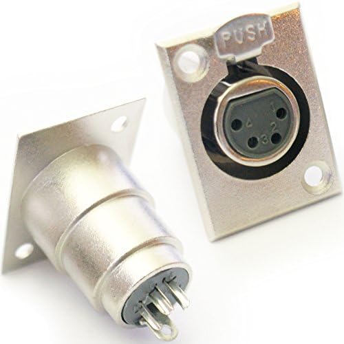 LoopsXLR 4 Pin/Pole Female Solder Connector - Chassis/Patch Panel Mount Module Socket